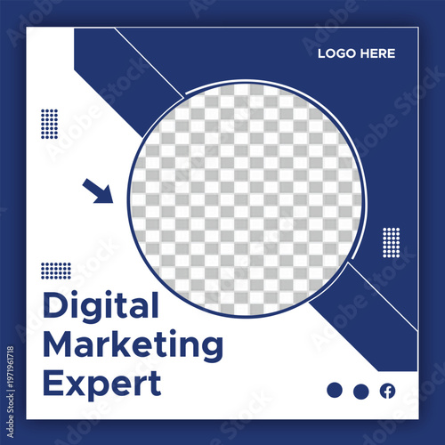 Modern Digital Marketing Agency Social Media Post Design | Creative Business Promotion Banner
