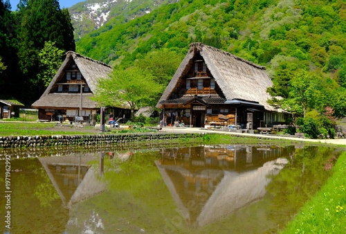 合掌造り集落の風景