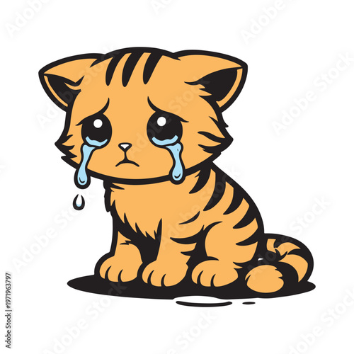 Miserable Ginger Kitten Mascot