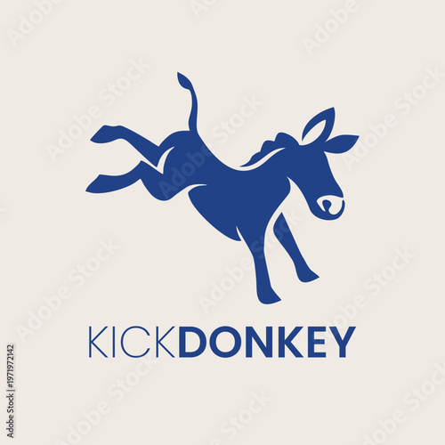 Kick Back Donkey Logo Design