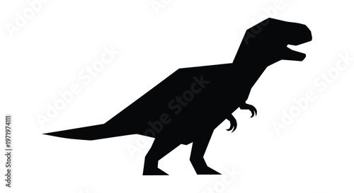 Black dinosaur profile a striking and dramatic silhouette high quality professional