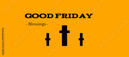 Good Friday blessings orange background