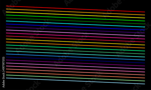 Rainbow diagonal lines black background