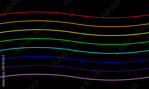  Abstract wavy lines black background