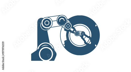 Robotic Arm Manipulating a Hard Drive - Technology and Data Storage.