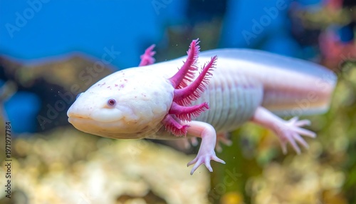 Axolotl Underwater - A Captivating Glimpse into Aquatic Life.