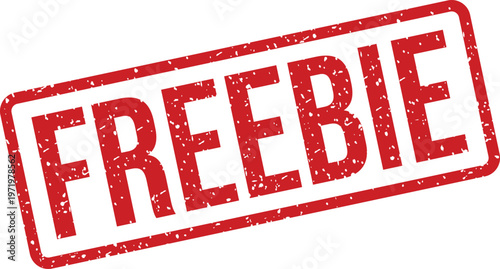A prominent red stamp displays the word FREEBIE on a clear white background with a noticeable grunge texture