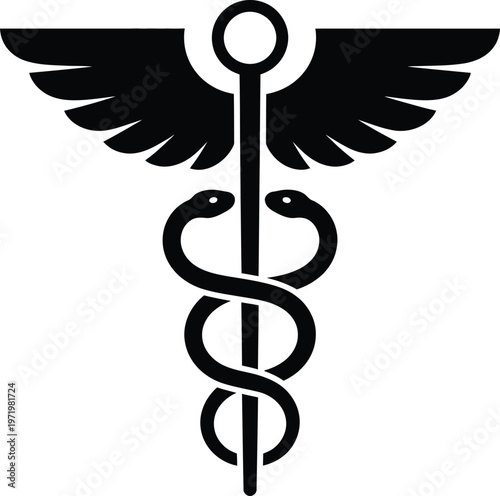 Caduceus symbol a classic representation of medicine and healthcare