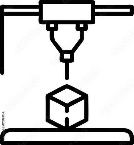 3d printer icon additive manufacturing technology design innovation
