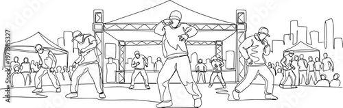 people dancing at outdoor festival