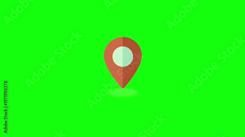 Google location tracker Animation green screen.