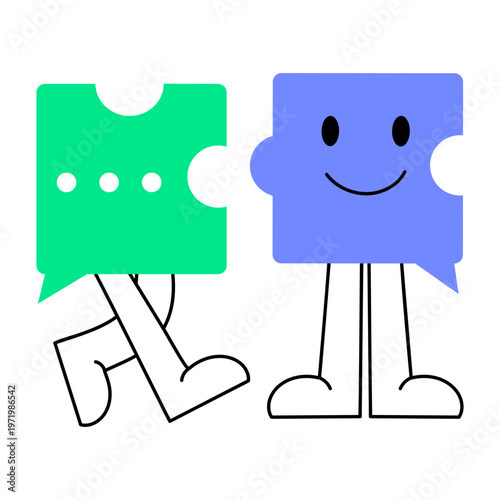 Flat style icon representing messaging