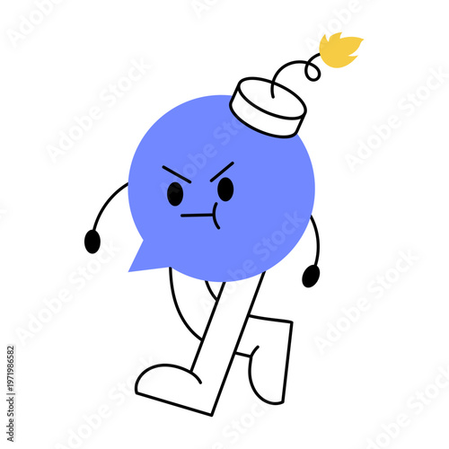 Flat style icon representing frustrated