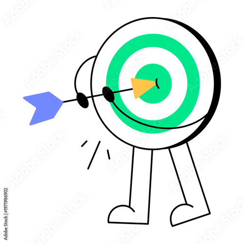 Flat style icon representing targeting