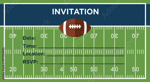 American Football Invitation Template - Game Day Party Announcement
