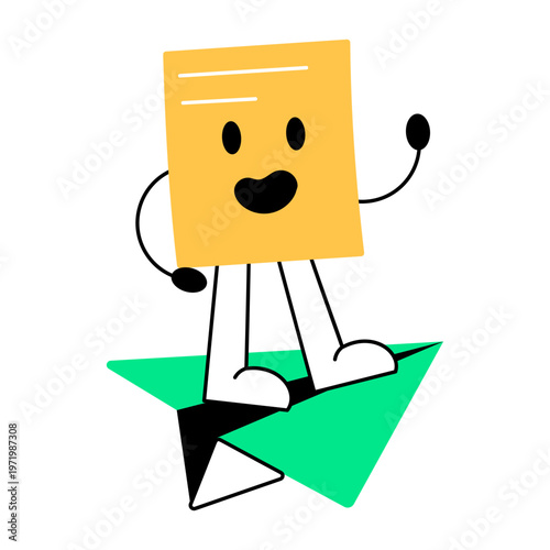 A flat style icon showing paper file