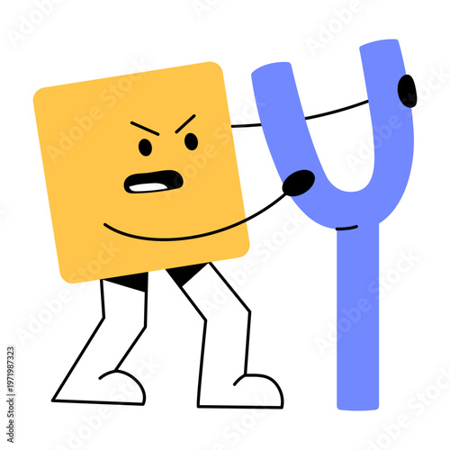 Flat style icon representing work hustle