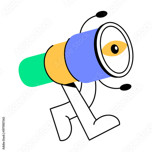 A flat style icon showing foresightA flat style icon showing foresight