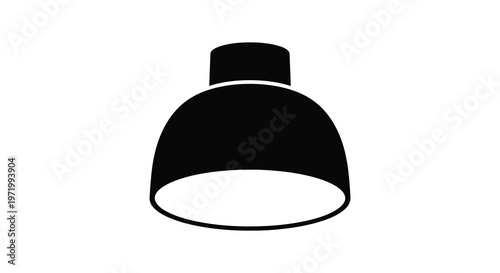 Simple black lamp shade design a stark graphic representation silhouette