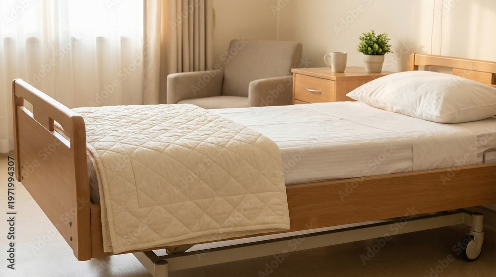 Fototapeta premium Hospital Bed with White Mattress.