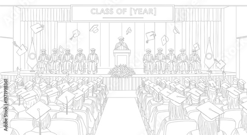 graduation ceremony, classroom, students