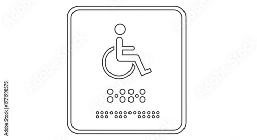 handicap sign with braille