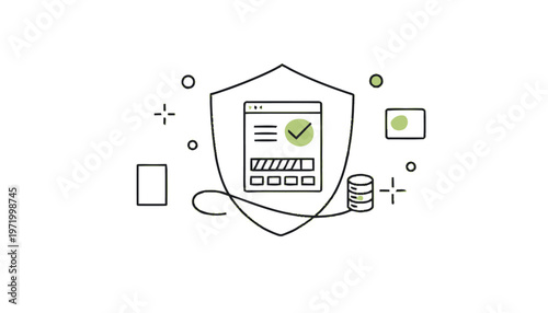 Shielded Application with Data Connection and Security Check.