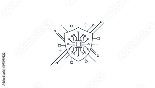 Shield with circuit board design.