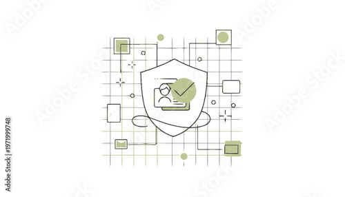 Stylized illustration of a shield protecting personal data.