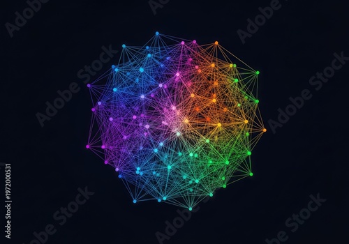 Illuminated complex network visualization representing unseen organizational principles, emergent structures, and hidden mathematical order, technology, intelligence, fractal