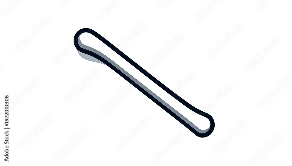 Obraz premium Angled white swab with gray outline