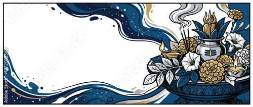 Thanksgiving Shivaratri Floral Offerings with Elegant Styling and Decorative Elements