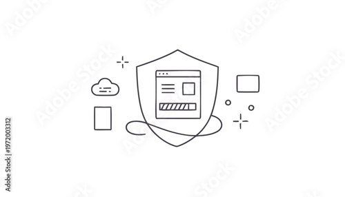 Shield Protecting Computer Server System.