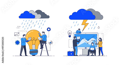 Business Crisis Management and Creative Problem Solving Illustration
