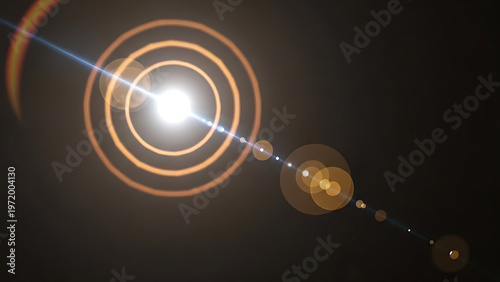 A radiant sunburst against a cosmic backdrop of stars illustration. Radiant explosion of light against a dark backdrop illustration