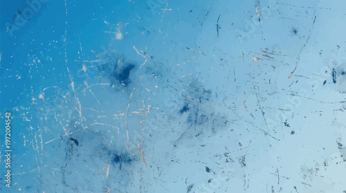 Scratched and worn blue surface with scratches and marks