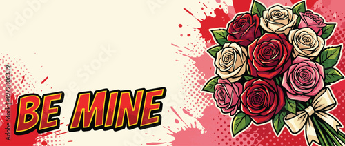 Valentines Day Beautiful Rose Bouquet Clean Presentation Romantic Details