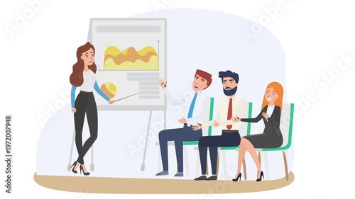 Team Discussion Business Meeting Animation