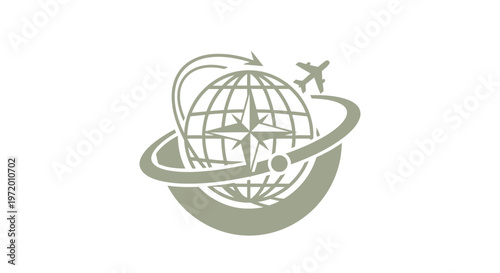 Travel the World - Globe and Airplane Symbolizing Global Journeys.