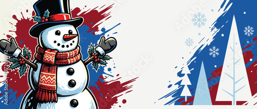Christmas Snowman with Premium Holiday Styling and Elegant Festive Atmosphere Illustration