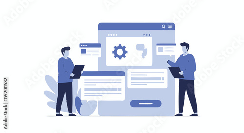 Two Developers Working Together to Build a Software Application.