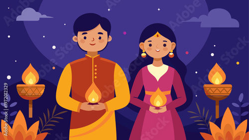 Two animated characters standing back to back in a fiery scene