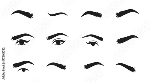 Eyebrow Shapes Collection: Diverse Styles for Beauty and Makeup
