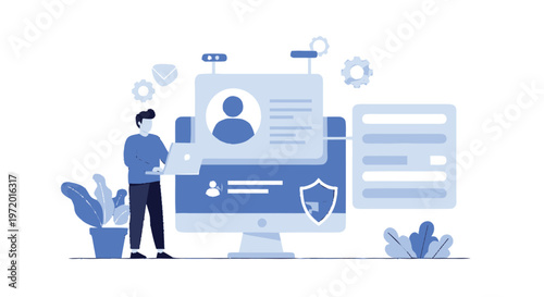 User profile management interface on a computer screen.