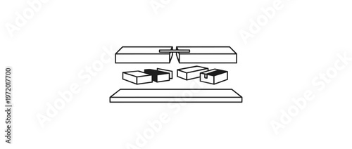 Abstract geometric composition graphic design element