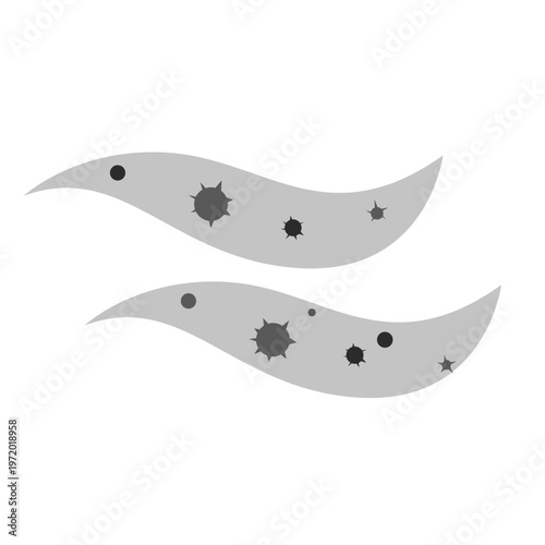 air pollution with dust PM2.5 concept