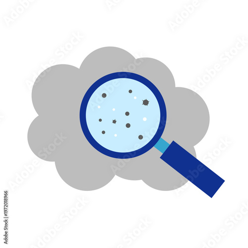 air pollution with dust PM2.5 concept