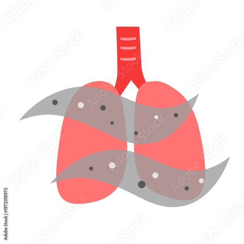 air pollution with dust PM2.5 concept
