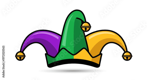 Jester Hat Colorful Three-Pointed Cap with Bells