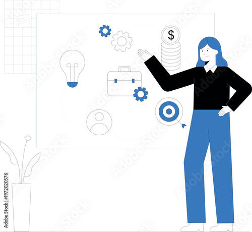 A successful businessman using a 3d mobile phone touch screen to press a social network icon for global internet communication and technology office design